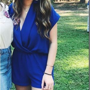 Royal blue romper